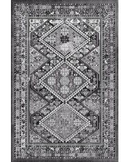 Cadie Desenli Pamuk Tabanlı Yıkanabilen Kaymaz Antibakteriyel Şönil Salon Halısı