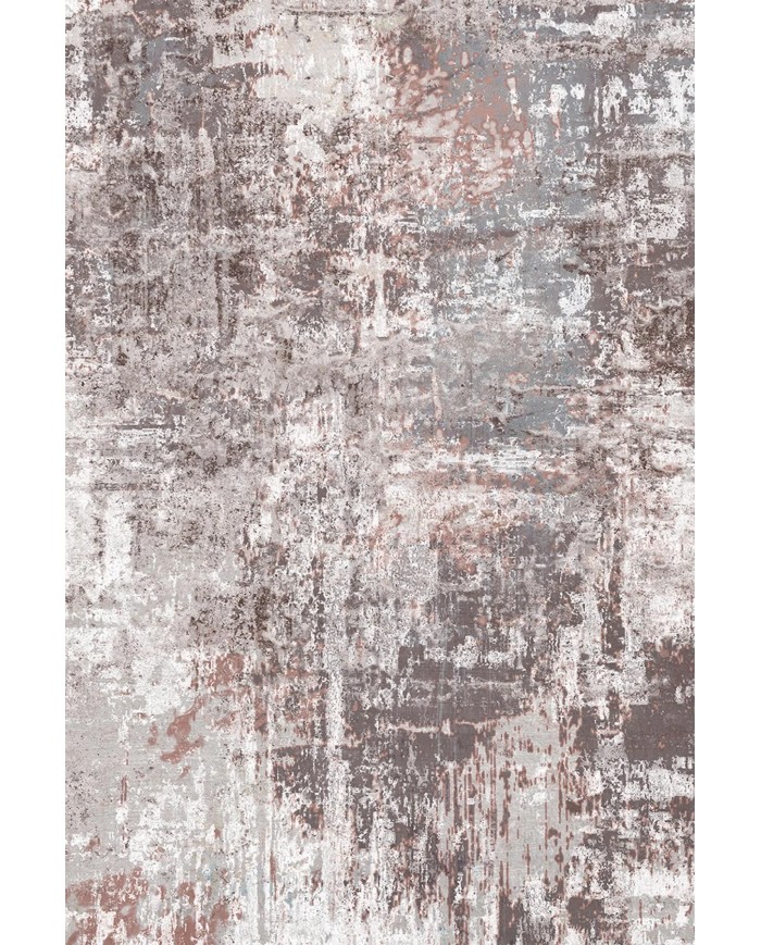 Carning Lora Desenli Pamuk Tabanlı Yıkanabilen Kaymaz Antibakteriyel Şönil Salon Halısı