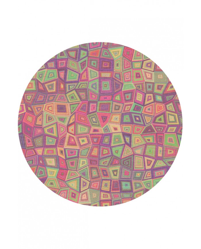 Cava Pamuk Tabanlı Yıkanabilen Kaymaz Antibakteriyel Şönil Yuvarlak Halı