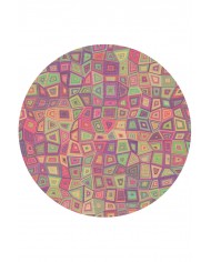 Cava Pamuk Tabanlı Yıkanabilen Kaymaz Antibakteriyel Şönil Yuvarlak Halı