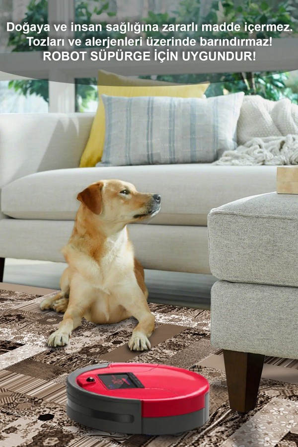 Chana Desenli Pamuk Tabanlı Yıkanabilen Kaymaz Antibakteriyel Şönil Salon Halısı