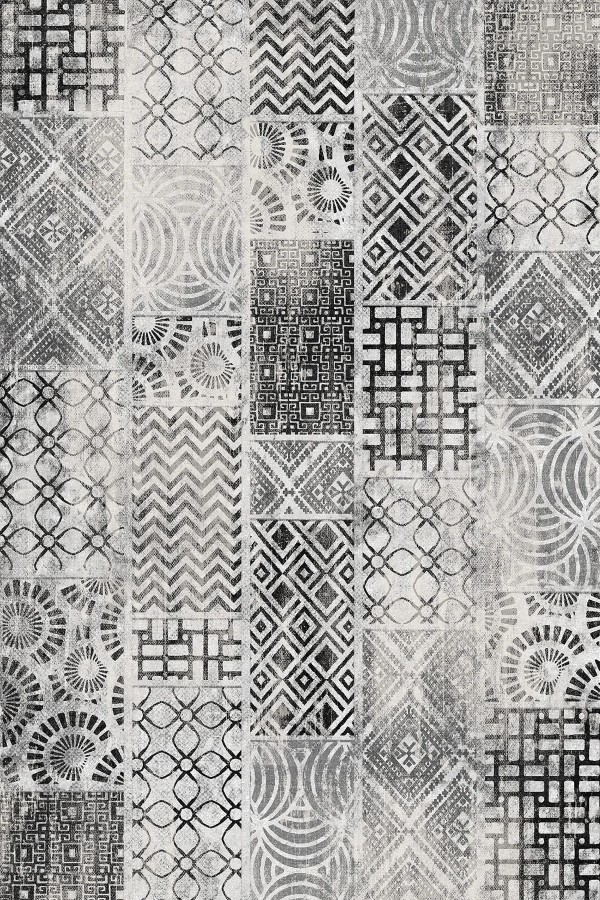 Chaz Desenli Pamuk Tabanlı Yıkanabilen Kaymaz Antibakteriyel Şönil Salon Halısı