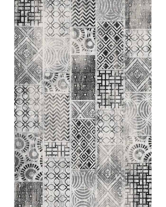 Chaz Desenli Pamuk Tabanlı Yıkanabilen Kaymaz Antibakteriyel Şönil Salon Halısı