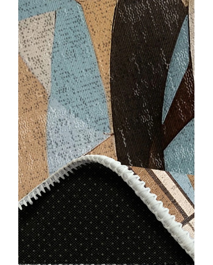 Cup Pamuk Tabanlı Yıkanabilen Kaydırmaz Antibakteriyel Şönil Mutfak Halısı