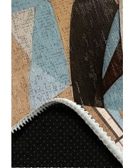 Cup Pamuk Tabanlı Yıkanabilen Kaydırmaz Antibakteriyel Şönil Mutfak Halısı