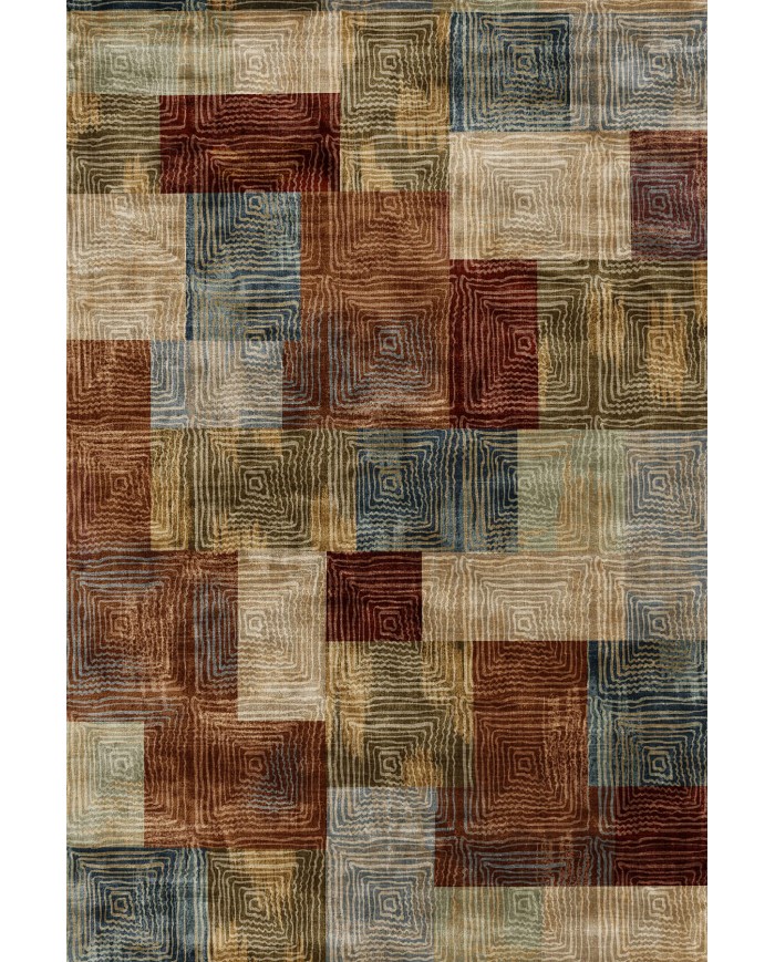 Daniela Desenli Pamuk Tabanlı Yıkanabilen Kaydırmaz Antibakteriyel Şönil Salon Halısı