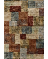 Daniela Desenli Pamuk Tabanlı Yıkanabilen Kaydırmaz Antibakteriyel Şönil Salon Halısı