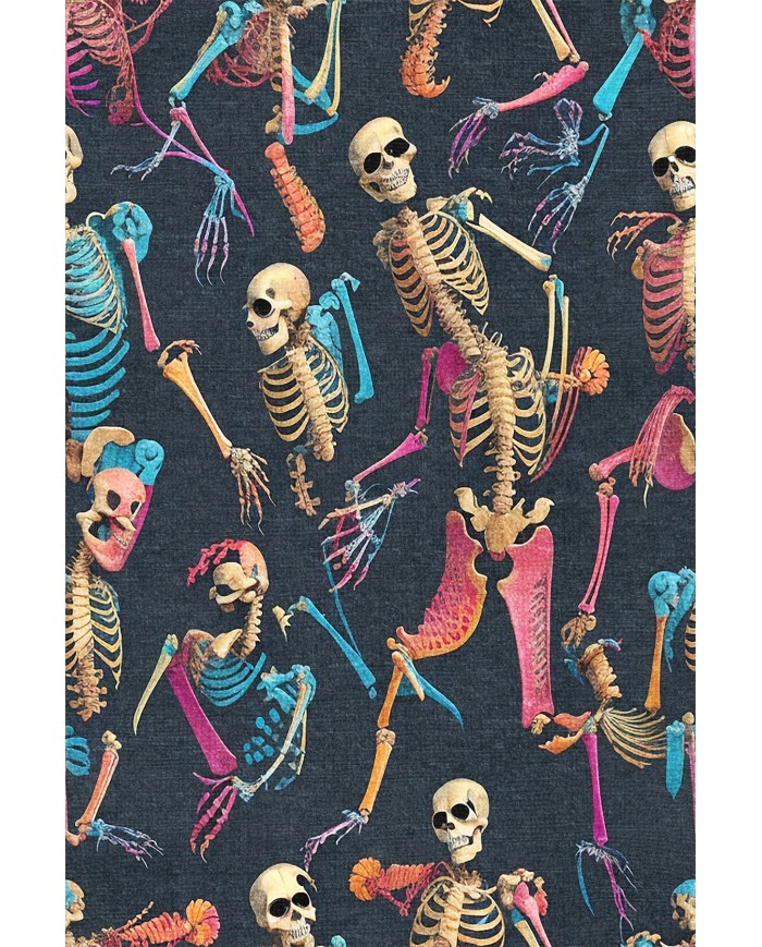 Bones Şönil Gamer Halısı Pamuk Tabanlı Yıkanabilen Kaymaz Genç Odası Oyuncu Gaming Halısı