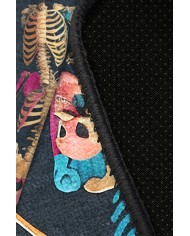 Bones Şönil Gamer Halısı Pamuk Tabanlı Yıkanabilen Kaymaz Genç Odası Oyuncu Gaming Halısı