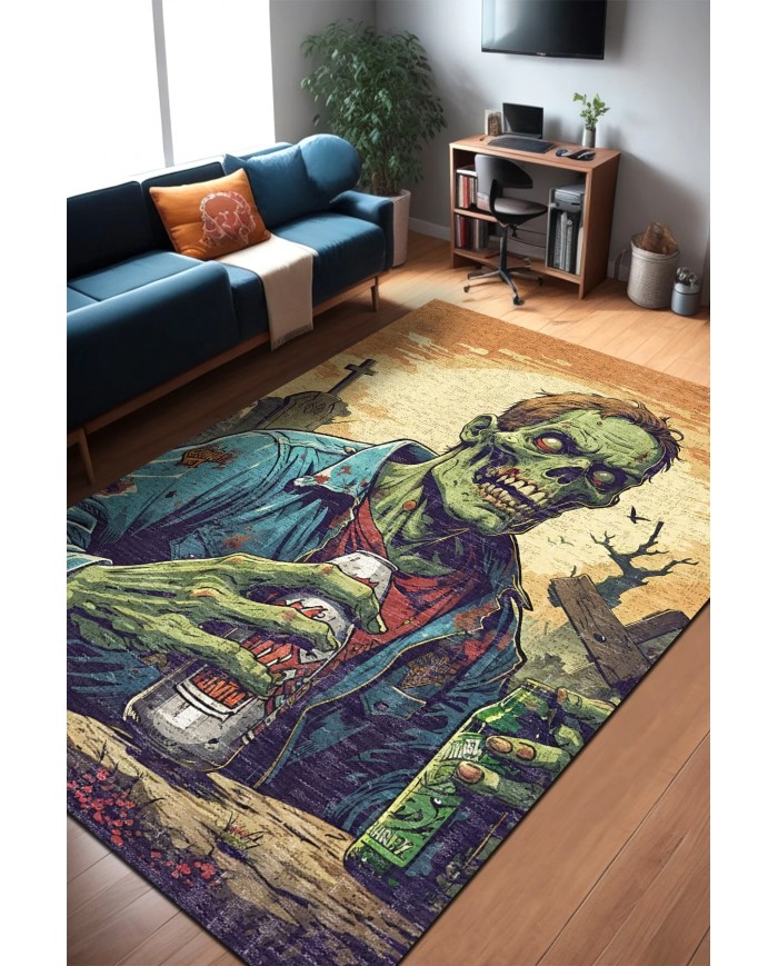 Deceta Şönil Gamer Halısı Pamuk Tabanlı Yıkanabilen Kaymaz Genç Odası Oyuncu Gaming Halısı