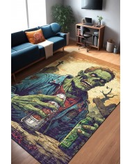 Deceta Şönil Gamer Halısı Pamuk Tabanlı Yıkanabilen Kaymaz Genç Odası Oyuncu Gaming Halısı