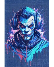 Alcohol Şönil Gamer Halısı Pamuk Tabanlı Yıkanabilen Kaymaz Genç Odası Oyuncu Gaming Halısı