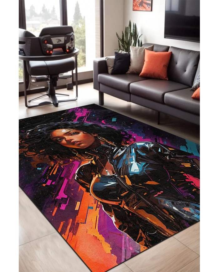 Brunet Şönil Gamer Halısı Pamuk Tabanlı Yıkanabilen Kaymaz Genç Odası Oyuncu Gaming Halısı