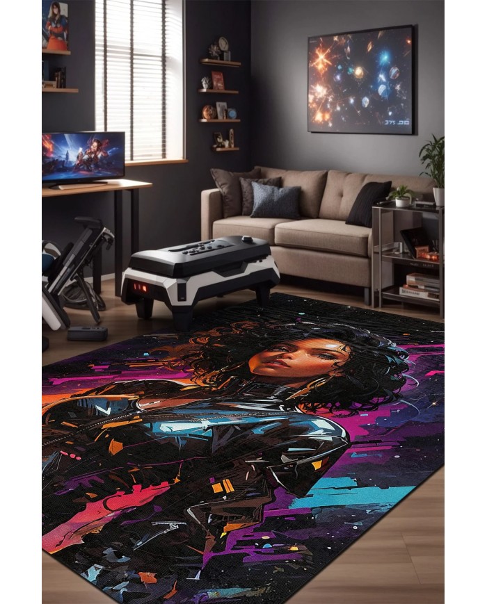 Brunet Şönil Gamer Halısı Pamuk Tabanlı Yıkanabilen Kaymaz Genç Odası Oyuncu Gaming Halısı