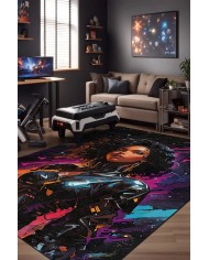 Brunet Şönil Gamer Halısı Pamuk Tabanlı Yıkanabilen Kaymaz Genç Odası Oyuncu Gaming Halısı