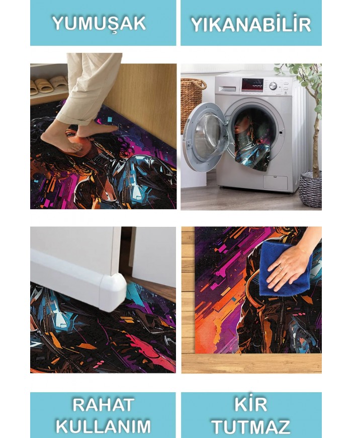 Brunet Şönil Gamer Halısı Pamuk Tabanlı Yıkanabilen Kaymaz Genç Odası Oyuncu Gaming Halısı