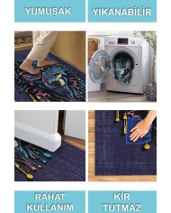 Captain Şönil Gamer Halısı Pamuk Tabanlı Yıkanabilen Kaymaz Genç Odası Oyuncu Gaming Halısı
