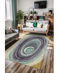 Reler Kadife Yıkanabilir Kaymaz Pamuk Tabanlı Antibakteriyel Salon Halısı