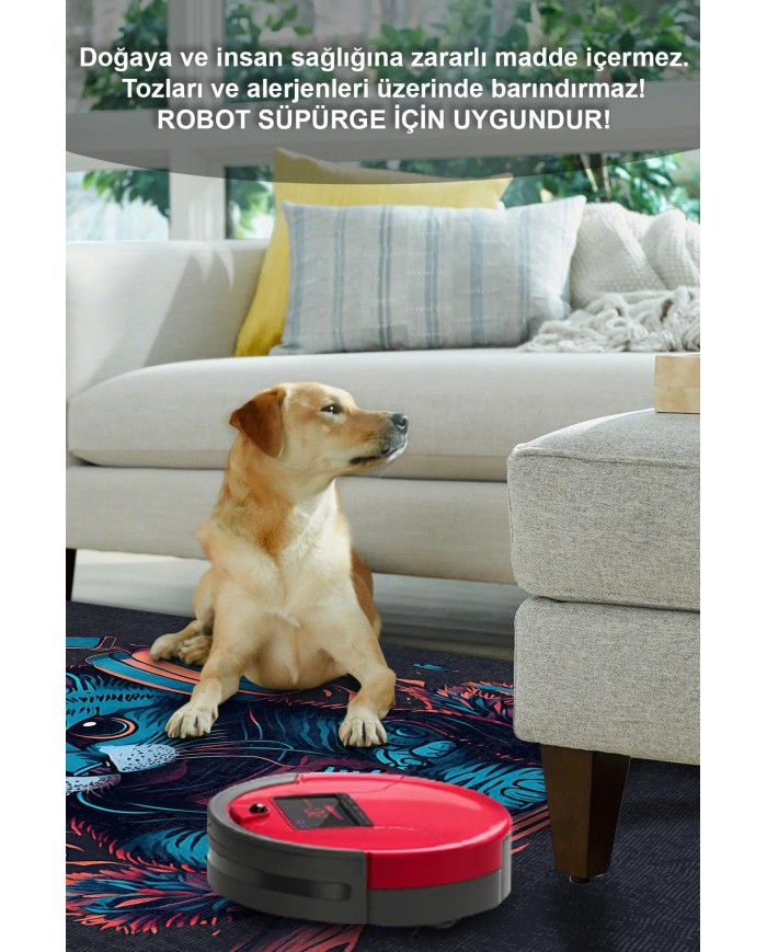 Catpeak Şönil Gamer Halısı Pamuk Tabanlı Yıkanabilen Kaymaz Genç Odası Oyuncu Gaming Halısı