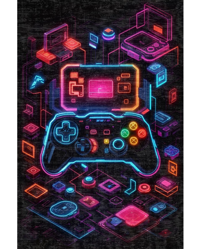 Console Şönil Gamer Halısı Pamuk Tabanlı Yıkanabilen Kaymaz Genç Odası Oyuncu Gaming Halısı