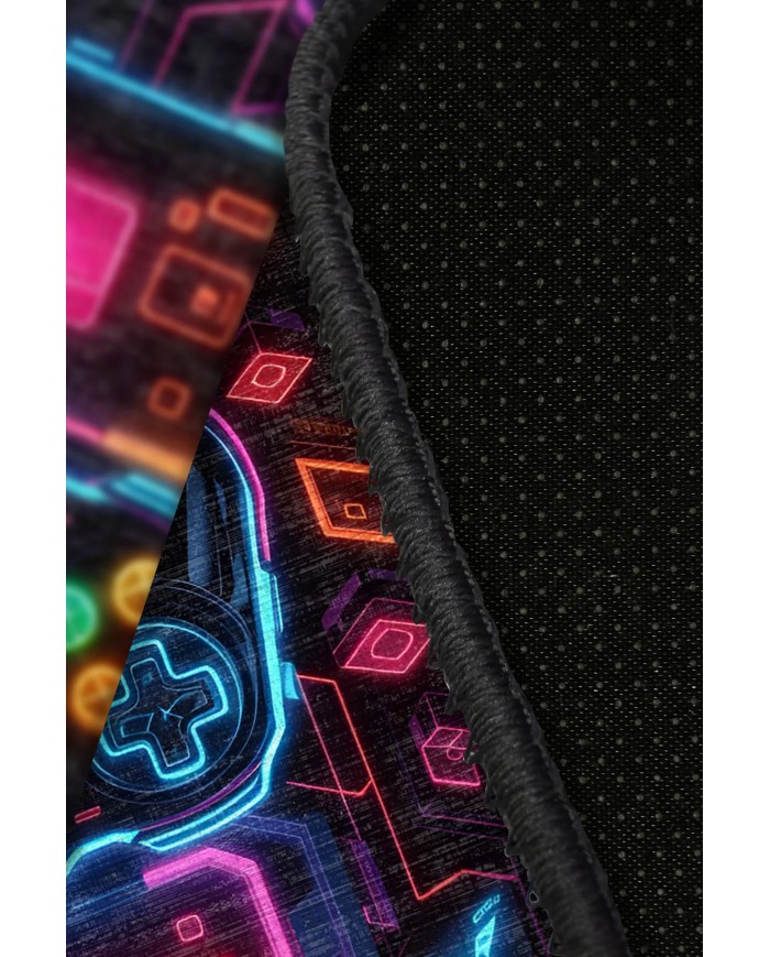 Console Şönil Gamer Halısı Pamuk Tabanlı Yıkanabilen Kaymaz Genç Odası Oyuncu Gaming Halısı