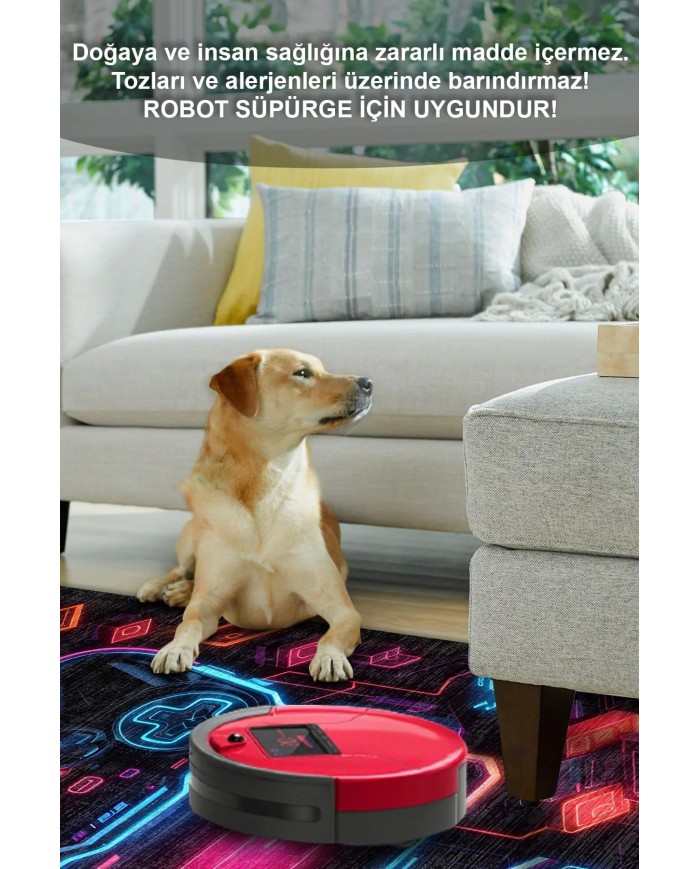 Console Şönil Gamer Halısı Pamuk Tabanlı Yıkanabilen Kaymaz Genç Odası Oyuncu Gaming Halısı