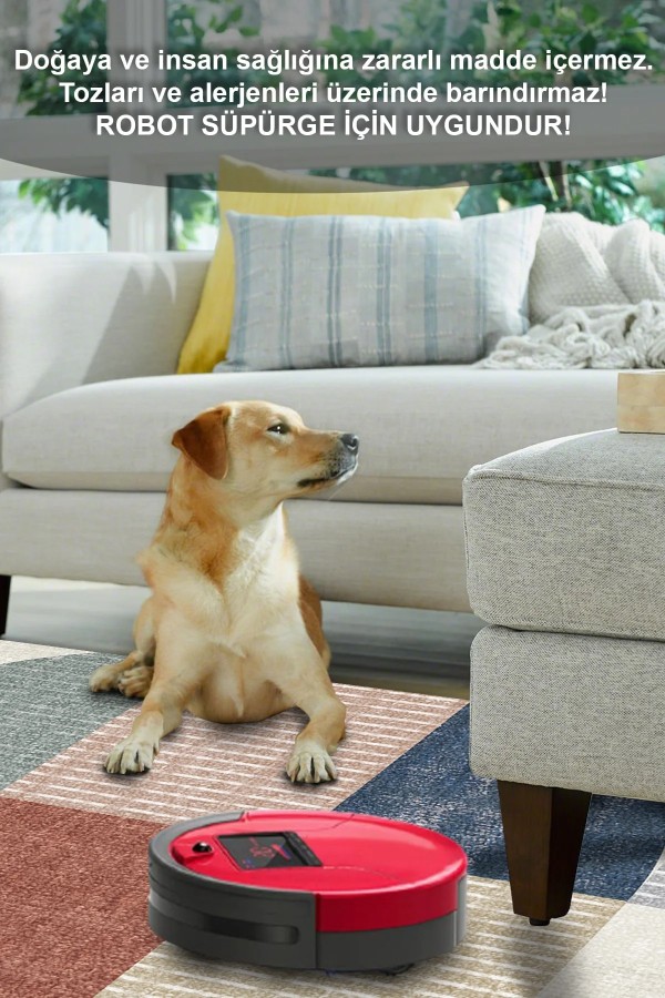 Dern Desenli Pamuk Tabanlı Yıkanabilen Kaymaz Antibakteriyel Şönil Salon Halısı