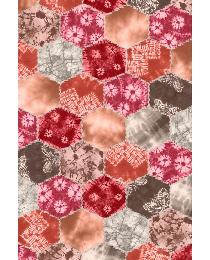 Devin Desenli Pamuk Tabanlı Yıkanabilen Kaymaz Antibakteriyel Şönil Salon Halısı