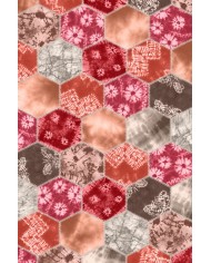 Devin Desenli Pamuk Tabanlı Yıkanabilen Kaymaz Antibakteriyel Şönil Salon Halısı