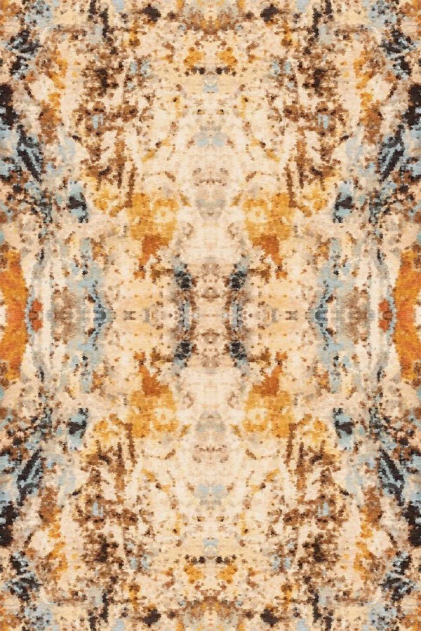 Dimitri Desenli Pamuk Tabanlı Yıkanabilen Kaymaz Antibakteriyel Şönil Salon Halısı