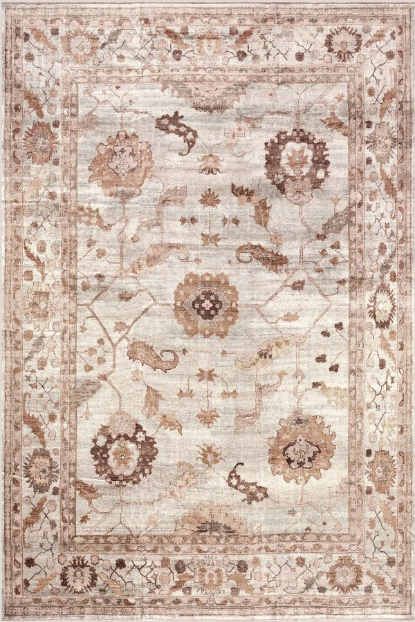 Doras Desenli Pamuk Tabanlı Yıkanabilen Kaymaz Antibakteriyel Şönil Salon Halısı