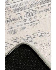 Duncan Desenli Pamuk Tabanlı Yıkanabilen Kaymaz Antibakteriyel Şönil Salon Halısı