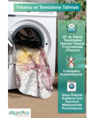 Sally Kadife Yıkanabilir Kaymaz Pamuk Tabanlı Antibakteriyel Salon Halısı