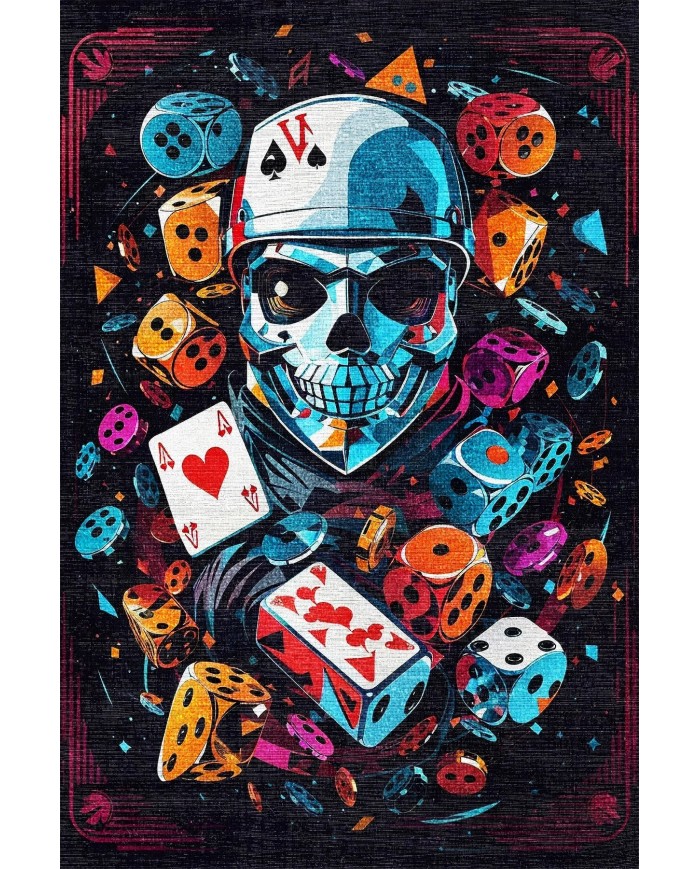 Dice Şönil Gamer Halısı Pamuk Tabanlı Yıkanabilen Kaymaz Genç Odası Oyuncu Gaming Halısı