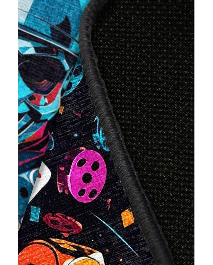 Dice Şönil Gamer Halısı Pamuk Tabanlı Yıkanabilen Kaymaz Genç Odası Oyuncu Gaming Halısı