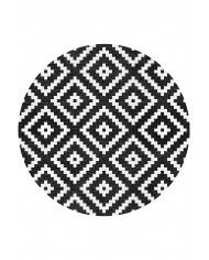 Elas Pamuk Tabanlı Yıkanabilen Kaymaz Antibakteriyel Şönil Yuvarlak Halı