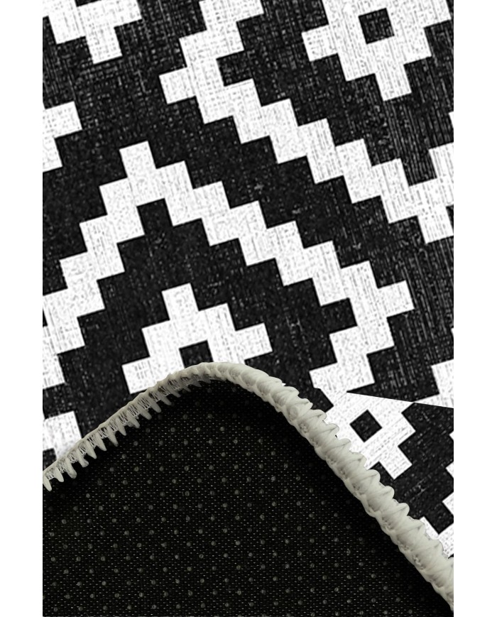 Elas Pamuk Tabanlı Yıkanabilen Kaymaz Antibakteriyel Şönil Yuvarlak Halı