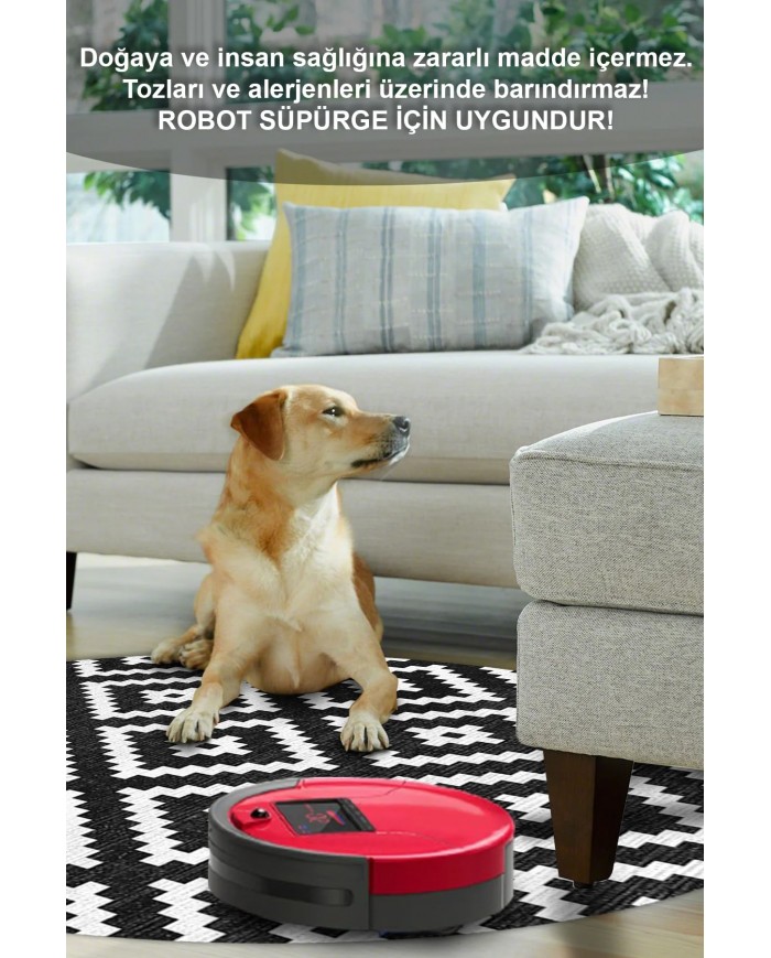 Elas Pamuk Tabanlı Yıkanabilen Kaymaz Antibakteriyel Şönil Yuvarlak Halı