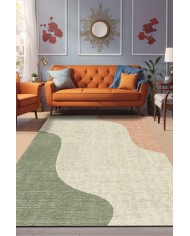 Epose Desenli Pamuk Tabanlı Yıkanabilen Kaymaz Antibakteriyel Şönil Salon Halısı