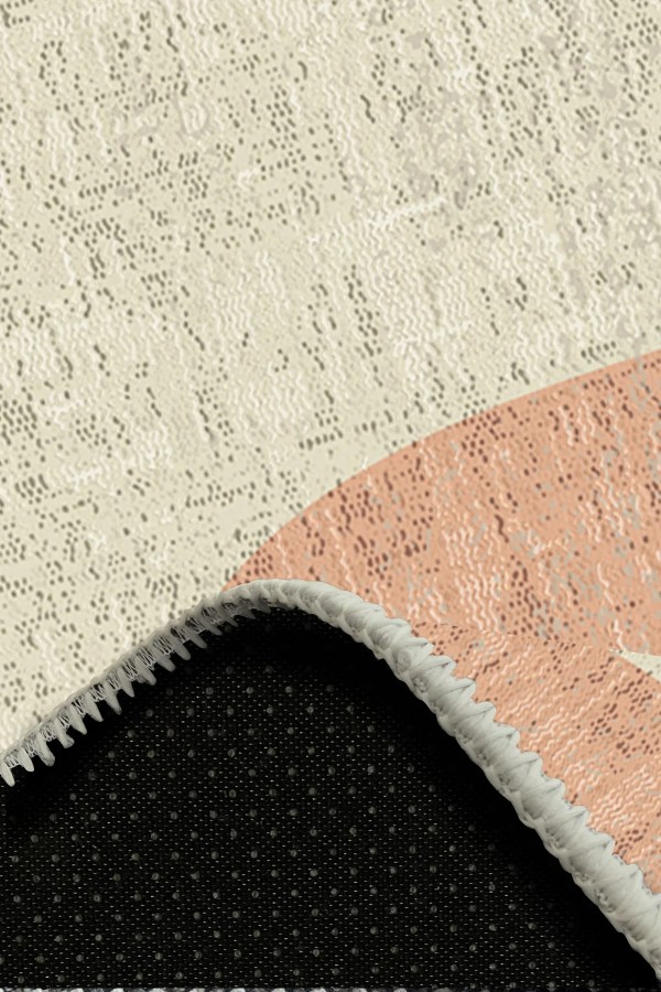 Epose Desenli Pamuk Tabanlı Yıkanabilen Kaymaz Antibakteriyel Şönil Salon Halısı