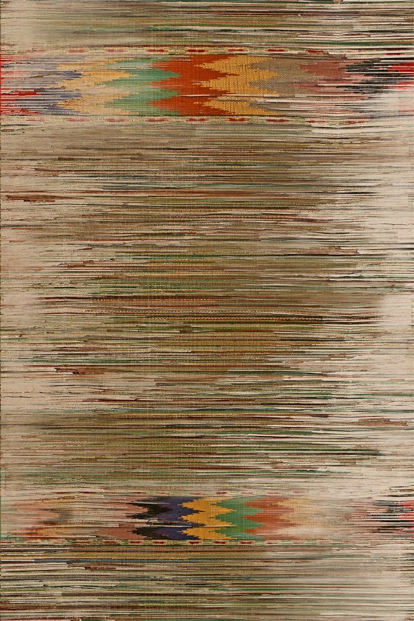 Erika Desenli Pamuk Tabanlı Yıkanabilen Kaymaz Antibakteriyel Şönil Salon Halısı