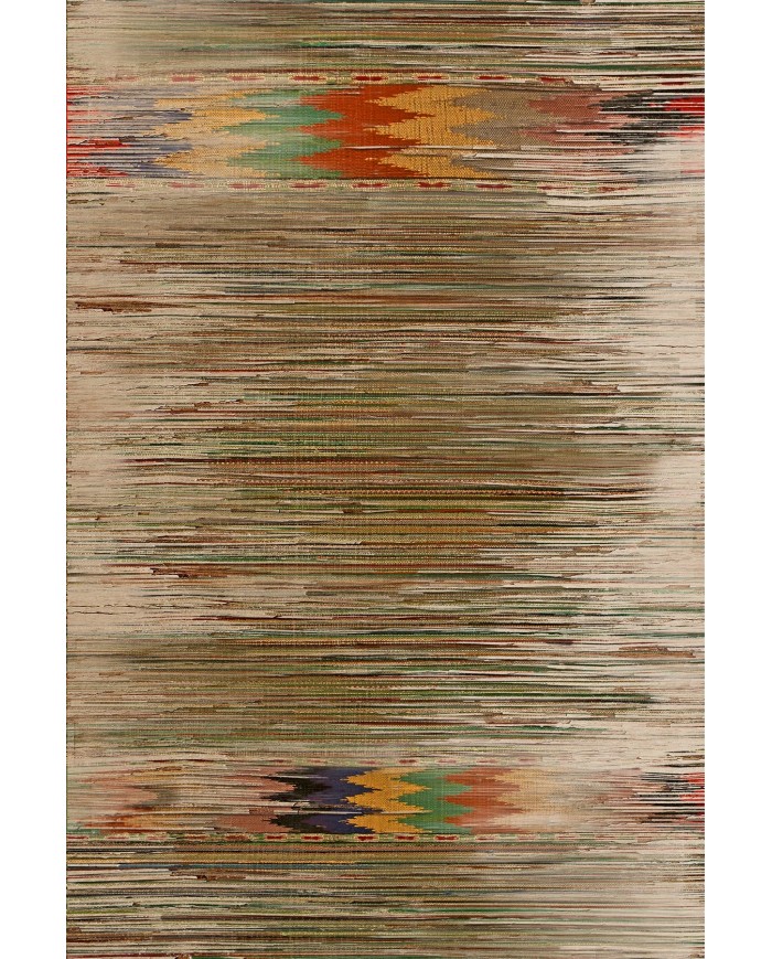 Erika Desenli Pamuk Tabanlı Yıkanabilen Kaymaz Antibakteriyel Şönil Salon Halısı