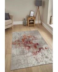 Erin  Desenli Pamuk Tabanlı Yıkanabilen Kaymaz Antibakteriyel Şönil Salon Halısı