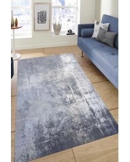 Evelin Desenli Pamuk Tabanlı Yıkanabilen Kaymaz Antibakteriyel Şönil Salon Halısı