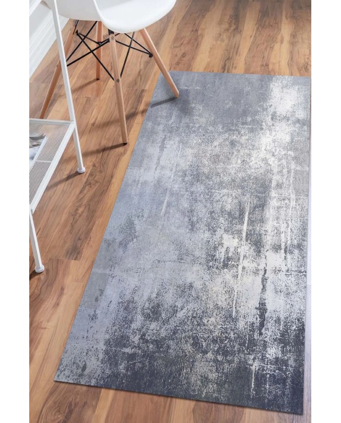 Evelin Desenli Pamuk Tabanlı Yıkanabilen Kaymaz Antibakteriyel Şönil Salon Halısı