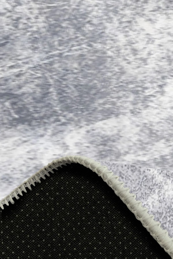 Evelin Desenli Pamuk Tabanlı Yıkanabilen Kaymaz Antibakteriyel Şönil Salon Halısı