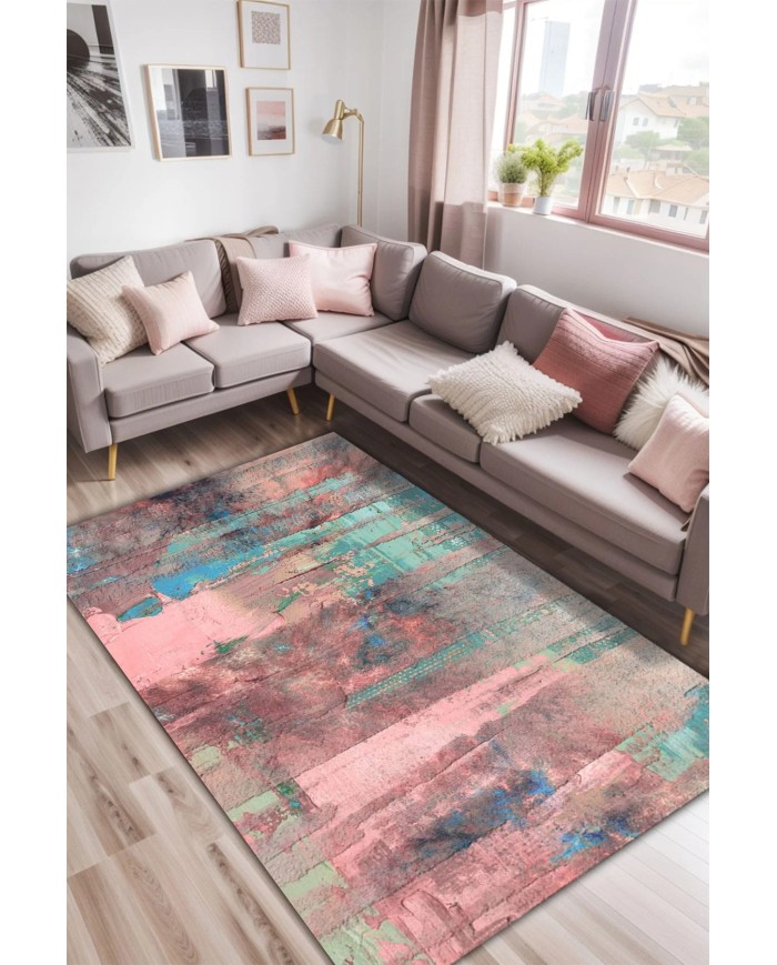 Starz Kadife Yıkanabilir Kaymaz Pamuk Tabanlı Antibakteriyel Salon Halısı