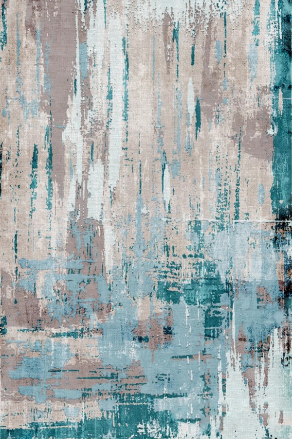 Fabiola Desenli Pamuk Tabanlı Yıkanabilen Kaymaz Antibakteriyel Şönil Salon Halısı