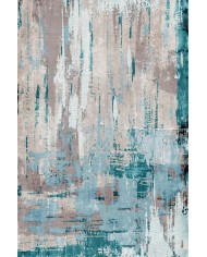 Fabiola Desenli Pamuk Tabanlı Yıkanabilen Kaymaz Antibakteriyel Şönil Salon Halısı