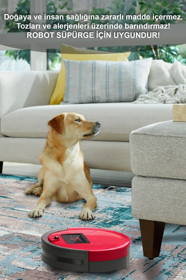 Fabiola Desenli Pamuk Tabanlı Yıkanabilen Kaymaz Antibakteriyel Şönil Salon Halısı